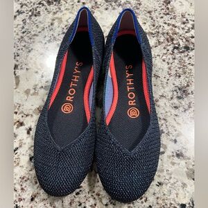 Rothy's Women's Black and Blue Flats